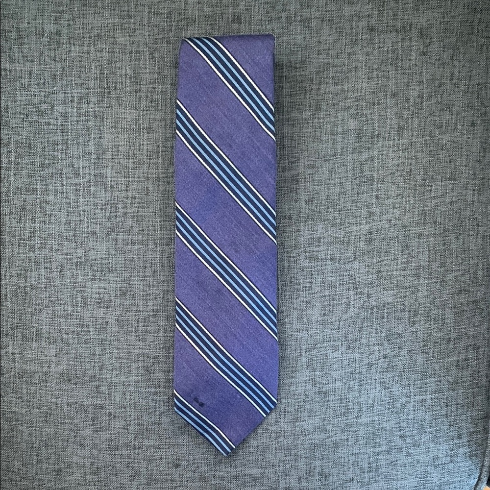 Brooks Brothers Purple and Blue Striped Silk Tie